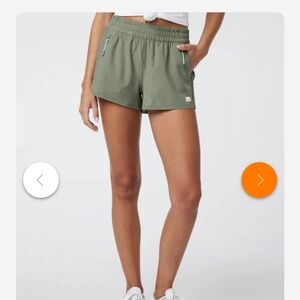 Womens Vuori Light Green Dash Shorts